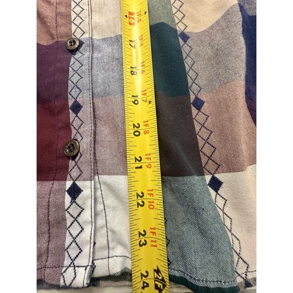 Vtg Alfred Dinner Petite Plaid Checkered Long Sleeve Button Up Size 8p - Picture 4 of 6
